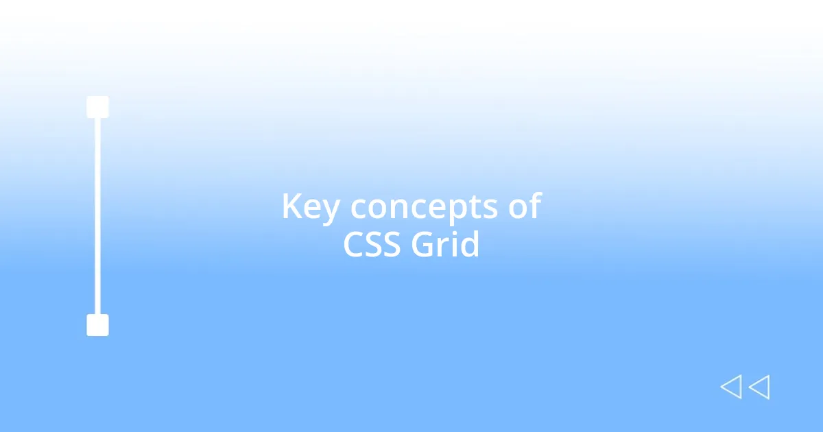 Key concepts of CSS Grid